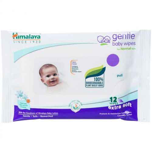 Himalaya Herbal Gentle Baby Wipes - 12 Pieces