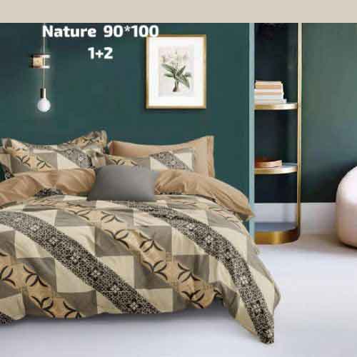 Nature Three Pcs Bedsheet Set