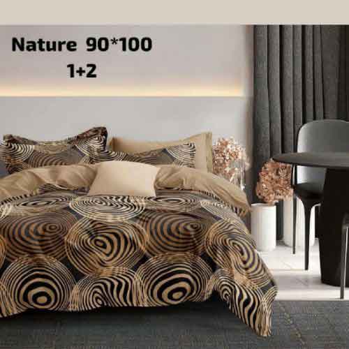 Nature Three Pcs Bedsheet Set