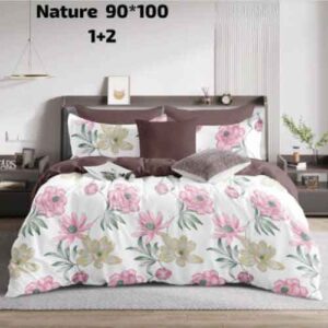 Nature Three Pcs Bedsheet Set