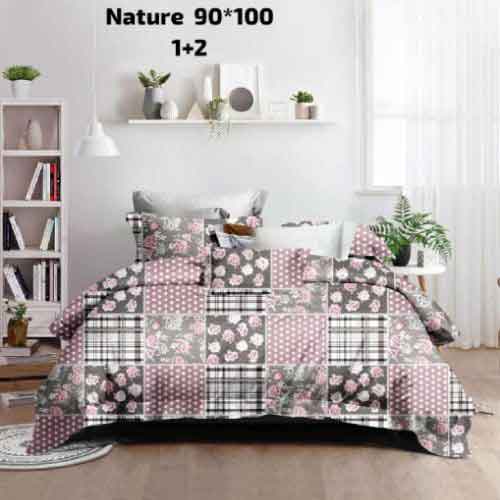 Nature Three Pcs Bedsheet Set