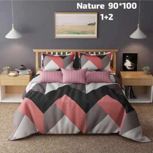 Nature Three Pcs Bedsheet Set