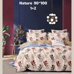 Nature Three Pcs Bedsheet Set