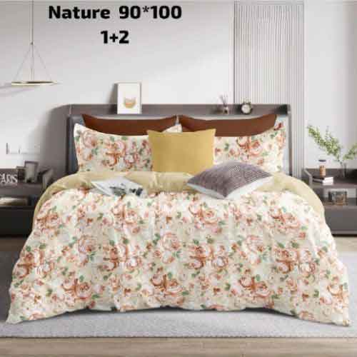 Nature Three Pcs Bedsheet Set